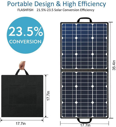 Flashfish 50W 18V Foldable Solar Panel